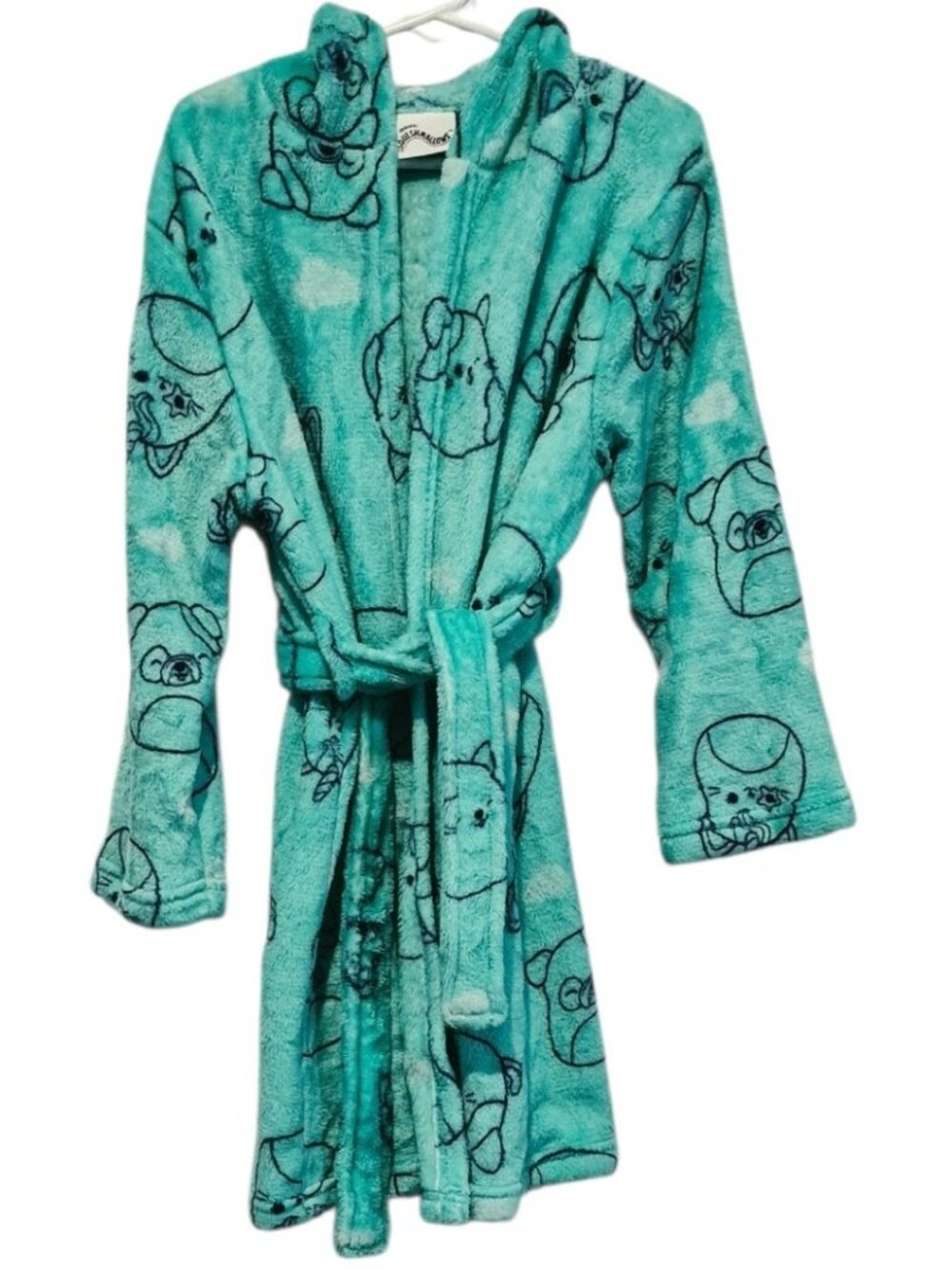 Squishmallows Original Girls' Green Fleece Bathrobe Size S (6)